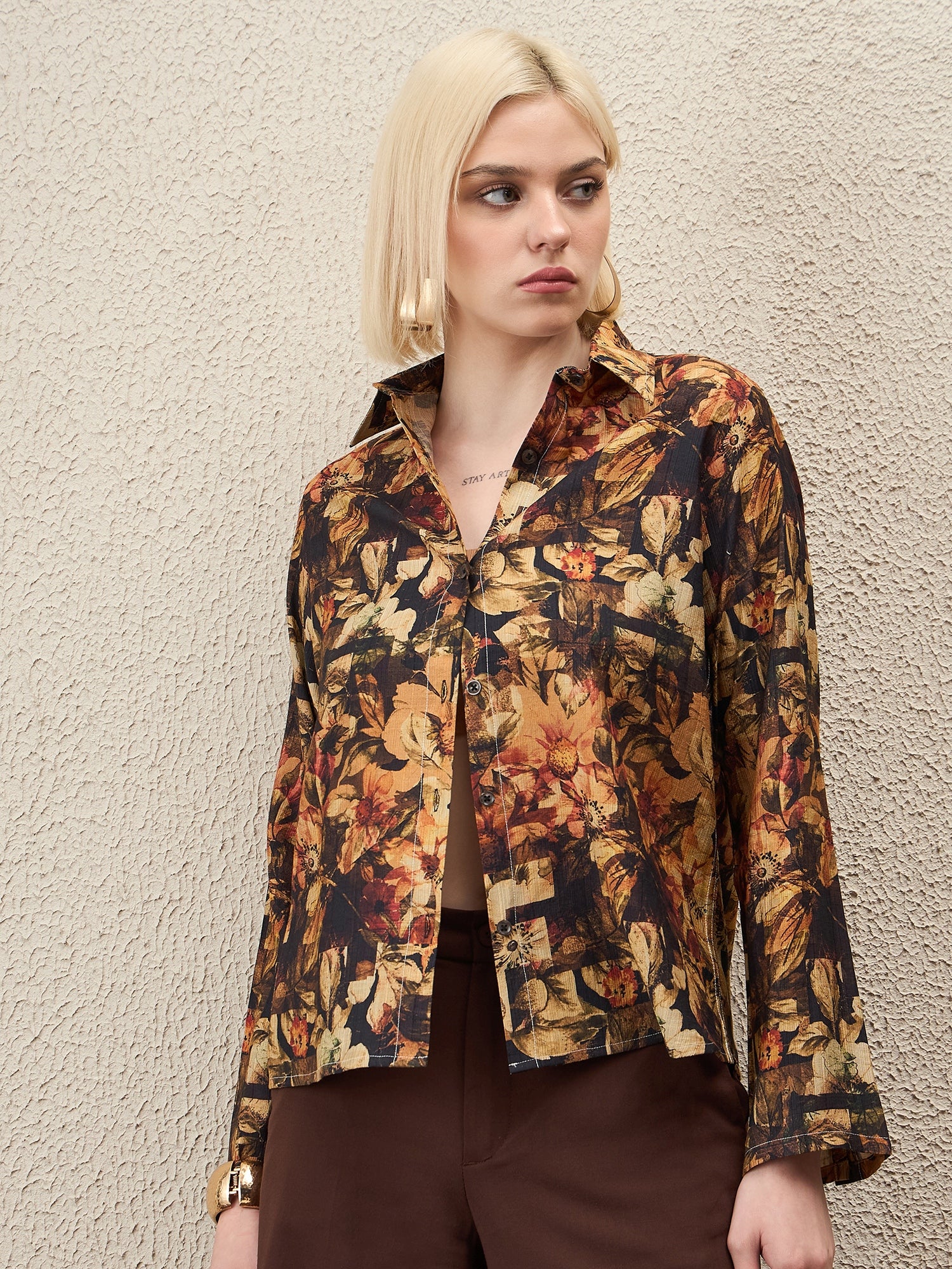 AHrik Autumn Ember Floral Shirt