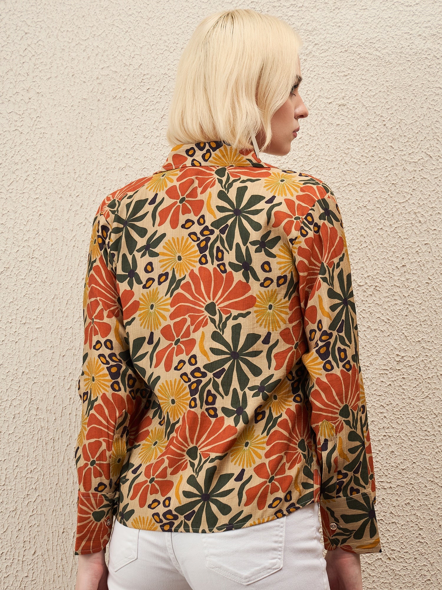 AHrik Boho Bloom Floral Cotton Shirt