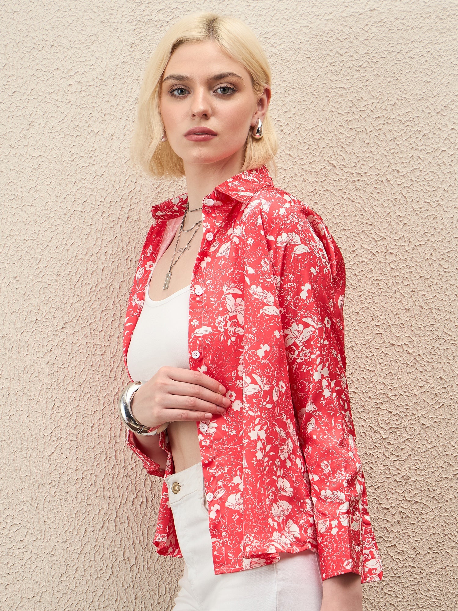 AHrik Blush Bloom Floral Shirt