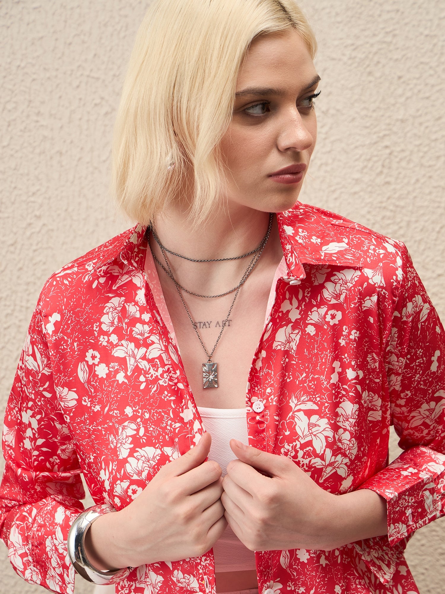 AHrik Blush Bloom Floral Shirt