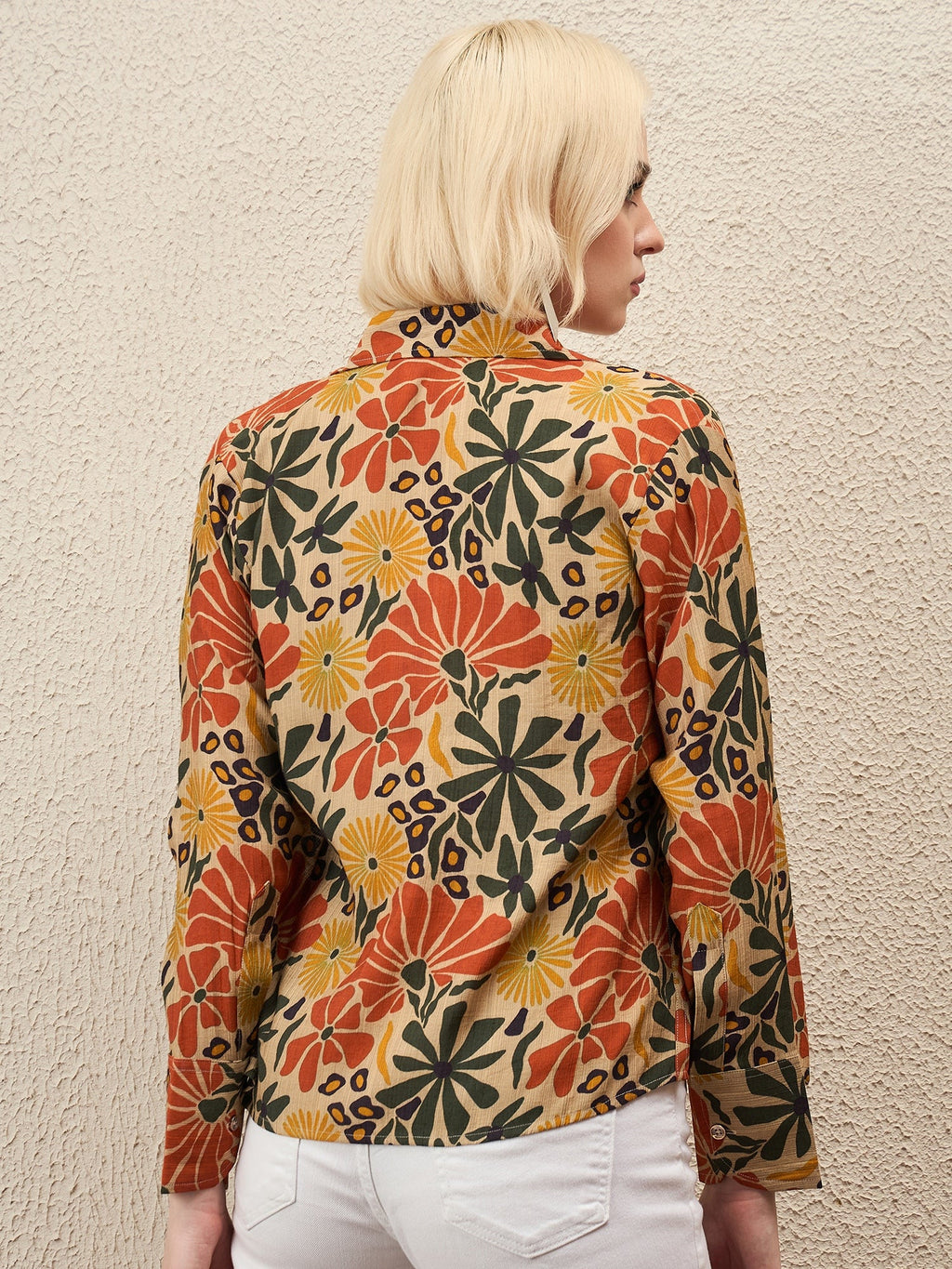 AHrik Boho Bloom Floral Cotton Shirt AHrik