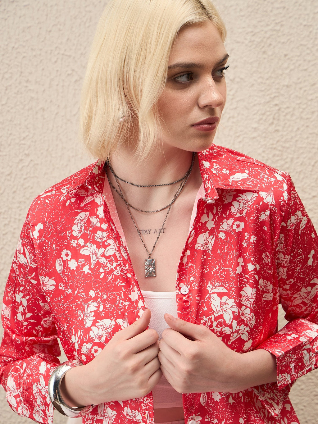AHrik Blush Bloom Floral Shirt AHrik