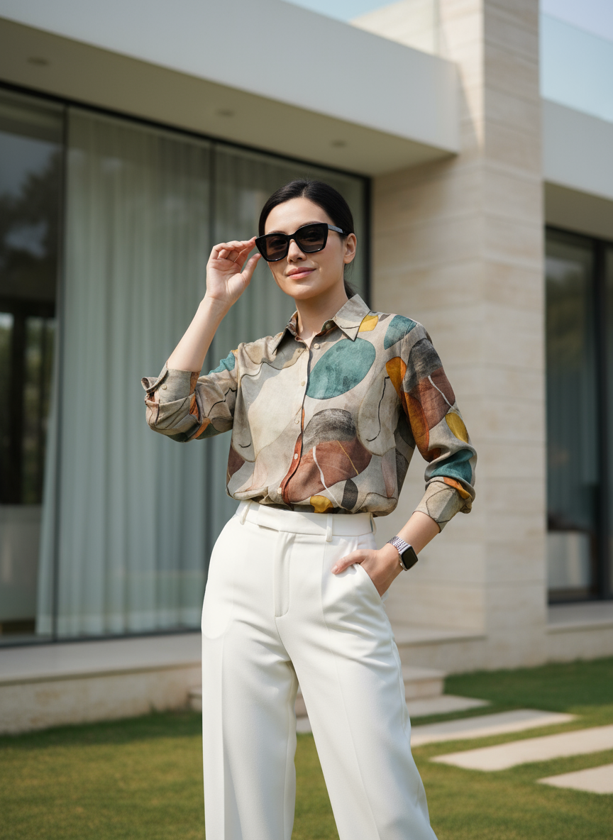 AHrik Aurora Terra Abstract Shirt