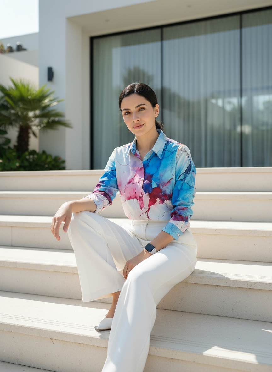 AHrik Celeste Aurora Marble Shirt