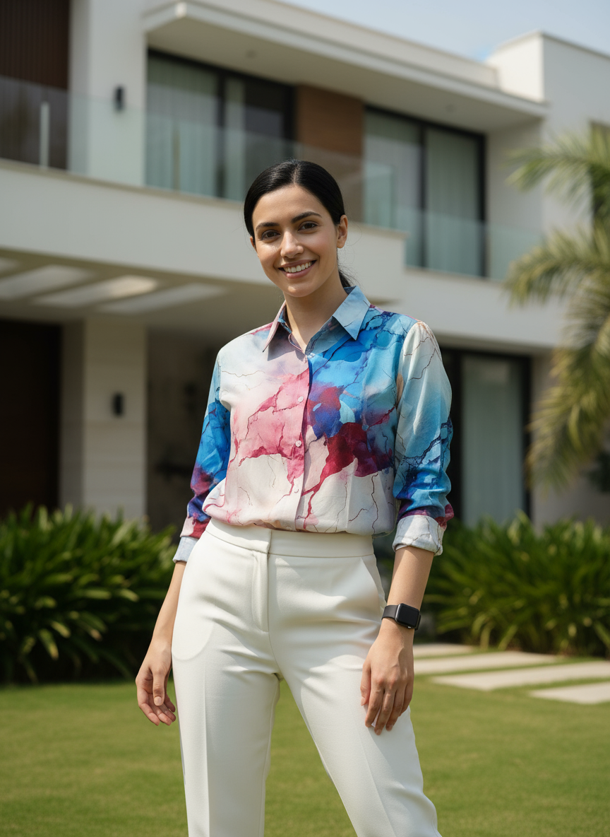 AHrik Celeste Aurora Marble Shirt