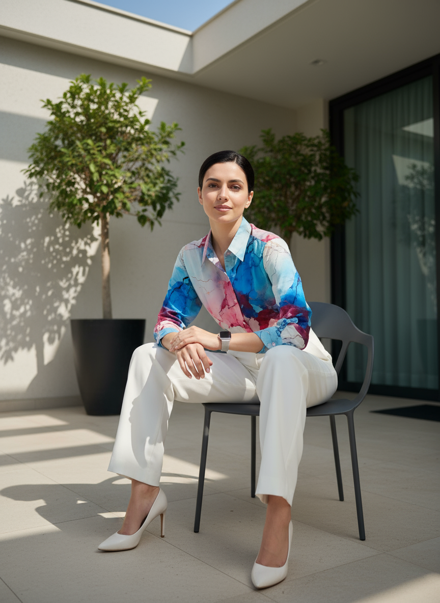 AHrik Celeste Aurora Marble Shirt