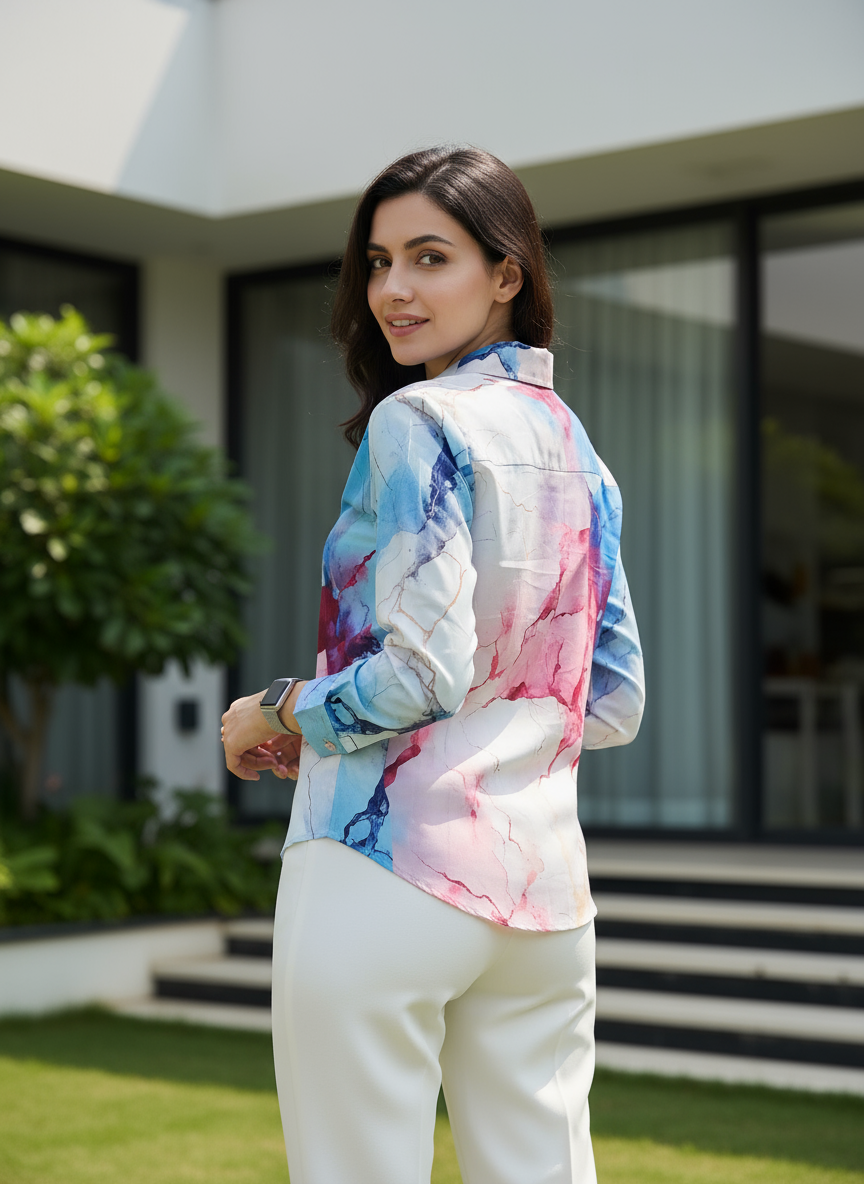 AHrik Celeste Aurora Marble Shirt