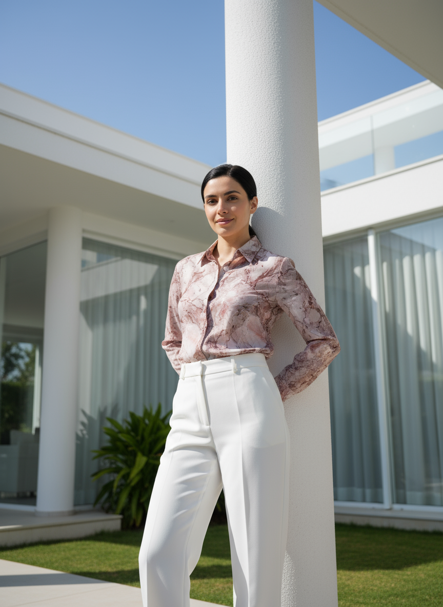 AHrik Marble Muse Silk Shirt