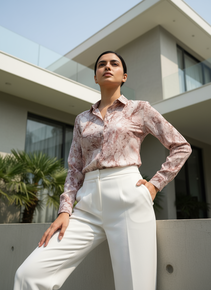AHrik Marble Muse Silk Shirt