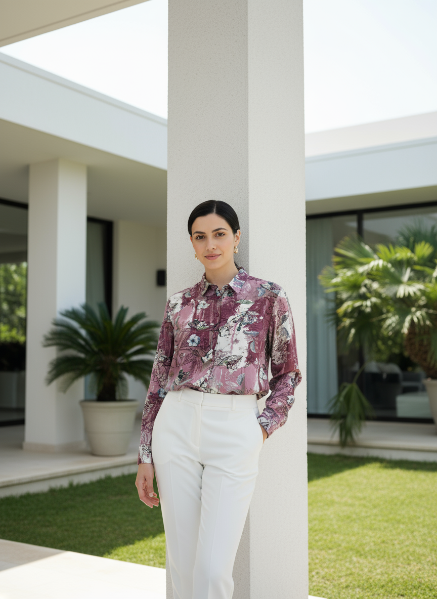 AHrik Elysia Bloom Silk Shirt