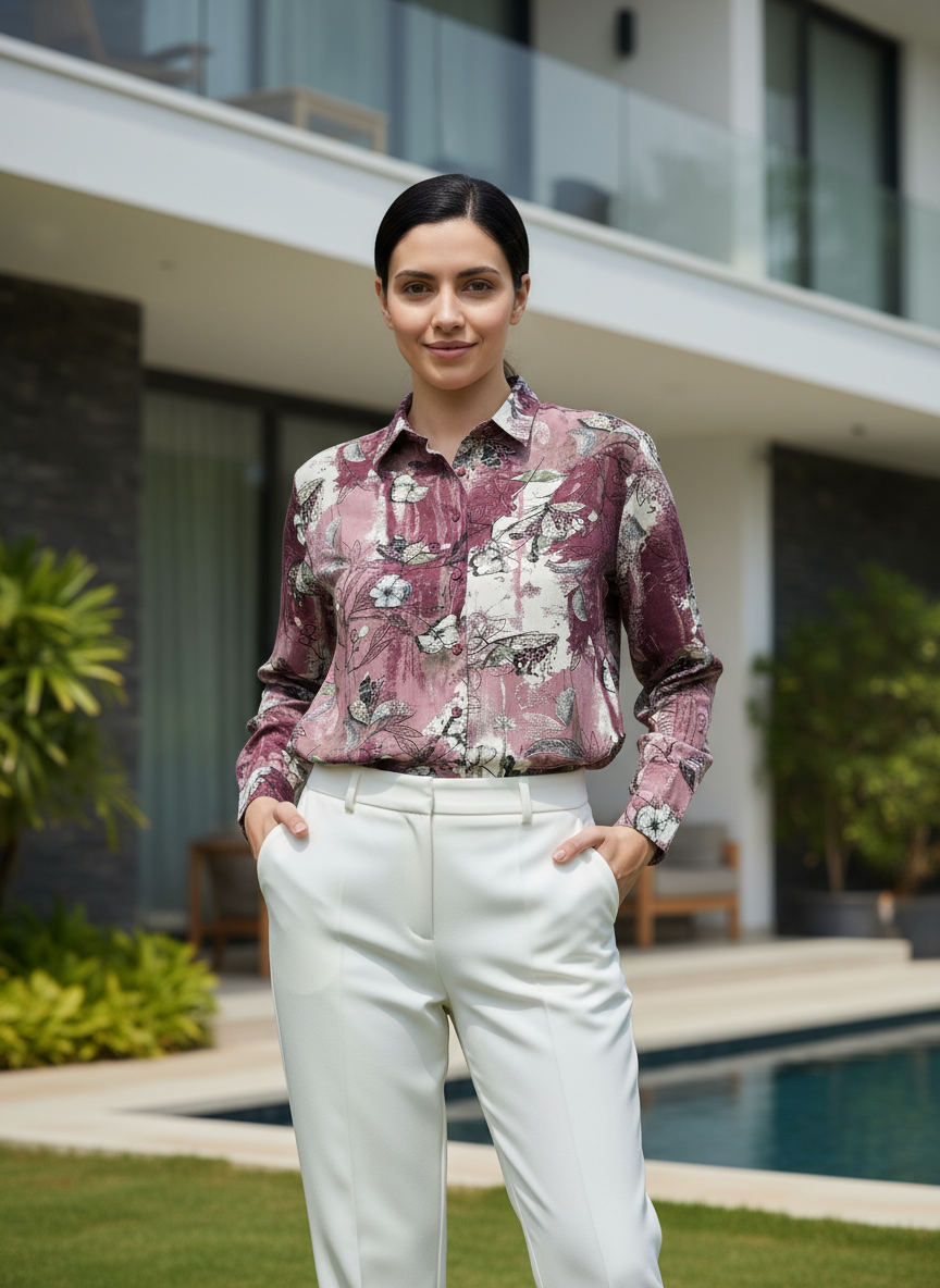 AHrik Elysia Bloom Silk Shirt