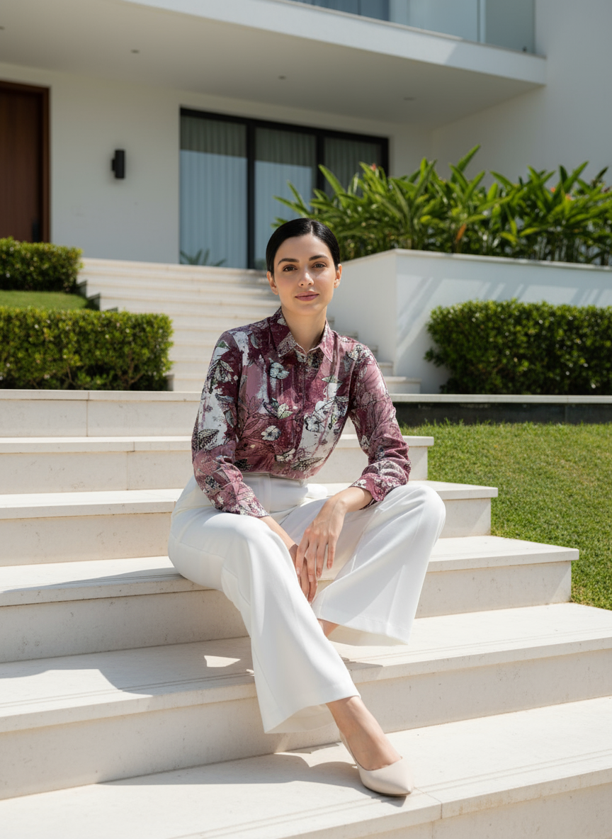 AHrik Elysia Bloom Silk Shirt
