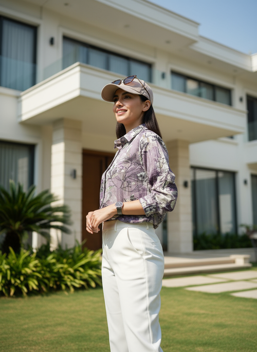 AHrik Amethyst Bloom Shirt