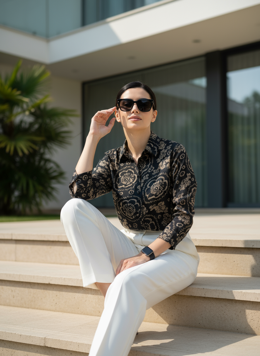 AHrik Midnight Regal Bloom Shirt