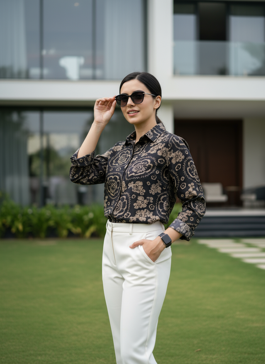 AHrik Midnight Regal Bloom Shirt
