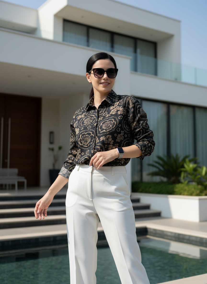 AHrik Midnight Regal Bloom Shirt