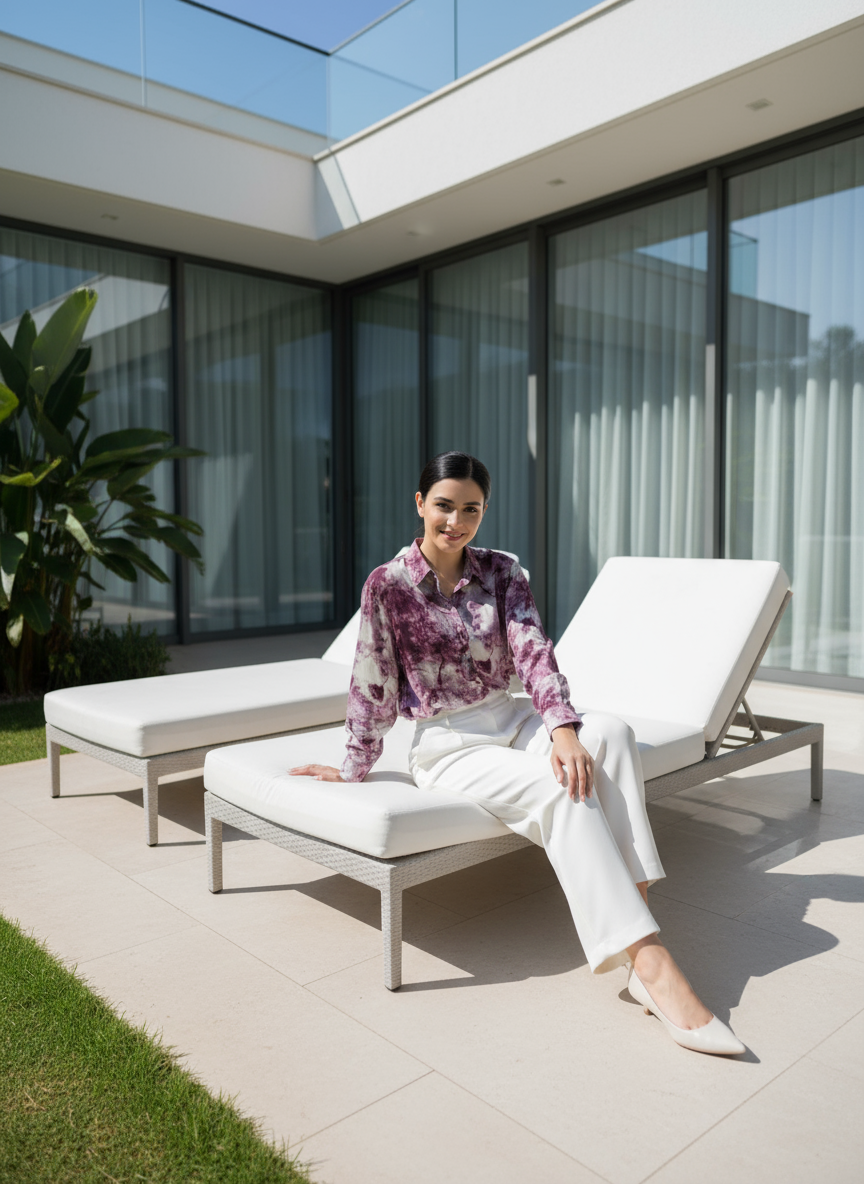 AHRIK Velora Amethyst Sky Blouse